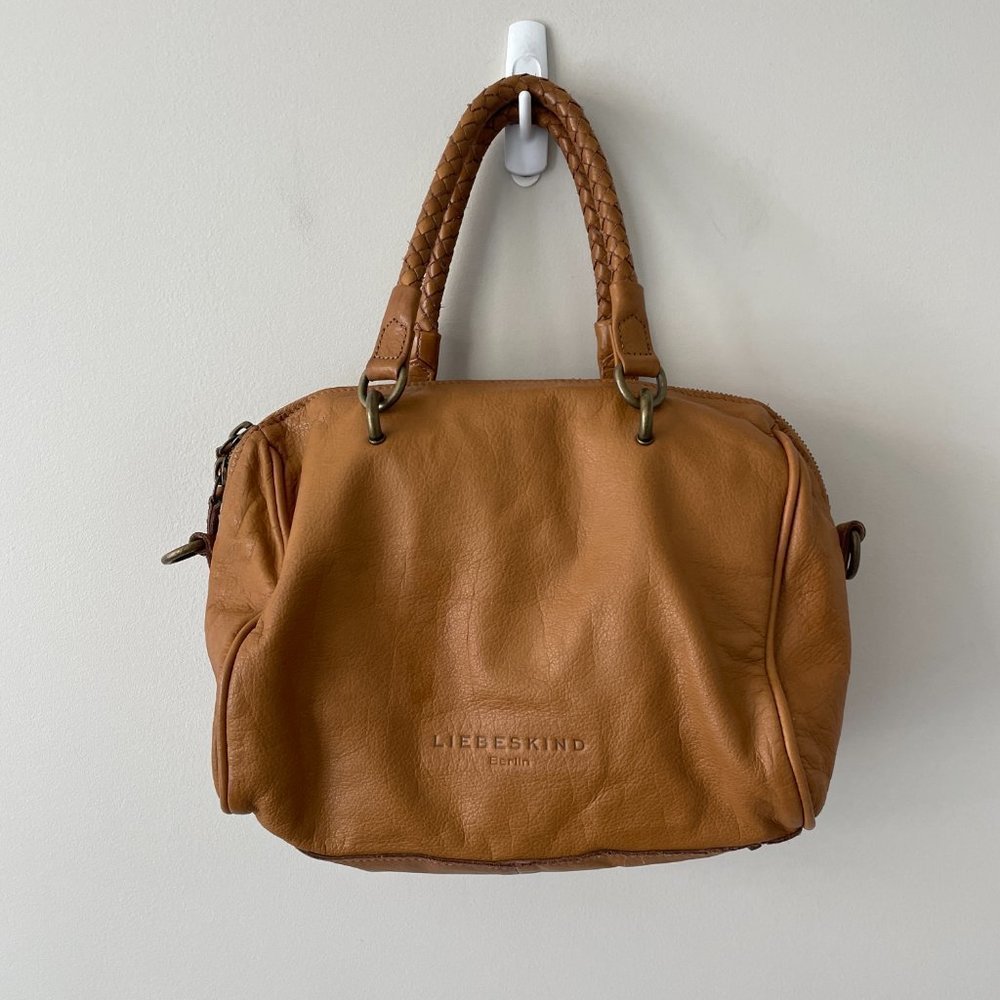 Liebeskind Berlin Hand Bag Leather Detachable Shoulder Strap Brown - Picture 2 of 11